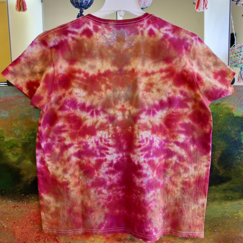 Mandala tie dye t-shirt - women's XL - handmade ready to ship - Picture 3 of 7